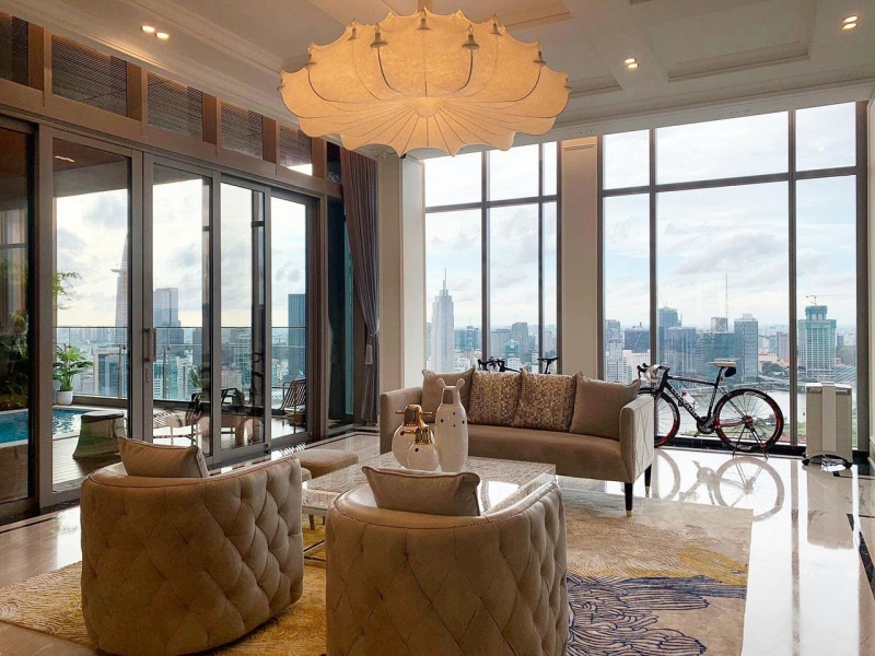 ban penthouse empire city 3pn ho boi rieng san vuon view song