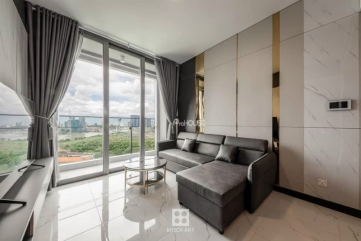 beautiful view 1 bedroom apartment for rent in empire city with luxurious furniture