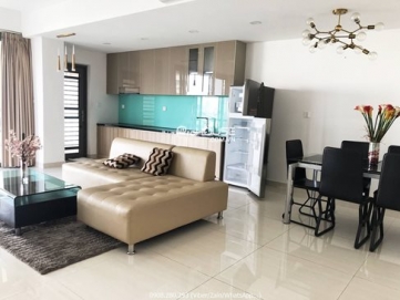 big balcony with modern furniture apartment for rent in block a of riverpark premier