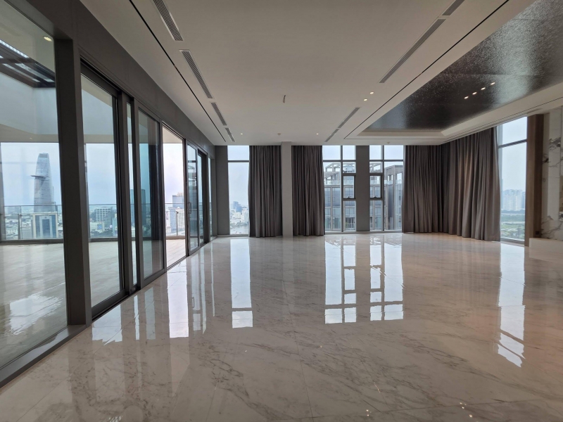 cho thue penthouse empire city tilia 4 phong ngu san vuon rieng noi that co ban