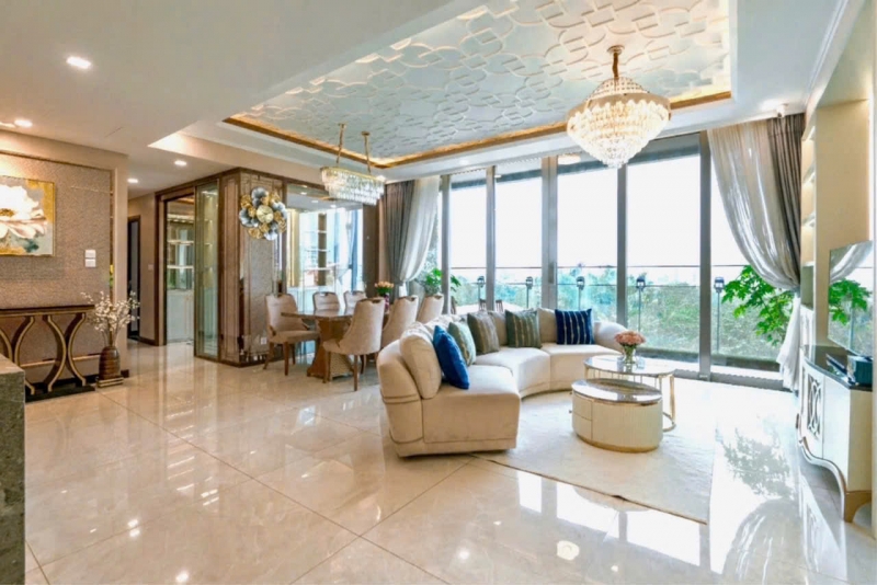 cho thue can ho 3 phong ngu empire city sang trong noi that dang cap