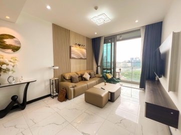 empire city linden 2 bedroom apartment for rent with modern interiors and river scenery