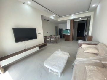 for rent at midtown phu my hung 2 bedroom corner apartment with two balconies and modern furnishings