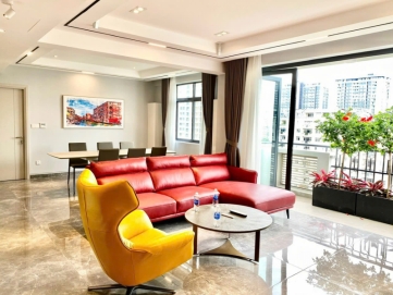 for rent penthouse canh vien 198sqm 4 bedrooms fully furnished luxury open view