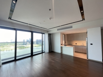 grand marina saigon 3 bedroom apartment for rent with basic interiors and panoramic river view