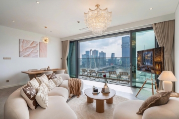 luxury 3 bedroom apartment for rent at the metropole crest with saigon river and ba son bridge views