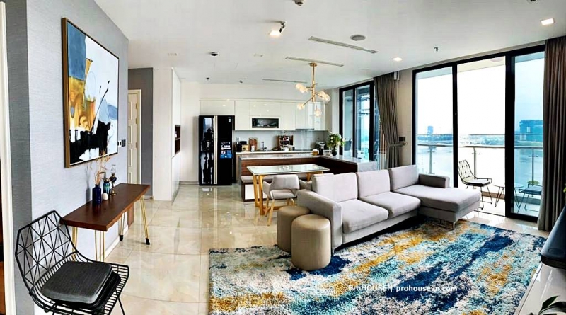 need to rent 3 bedroom apartment on high floor best view vinhomes ba son project
