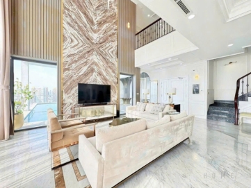 penthouse diamond island cho thue 4 phong ngu ho boi rieng view song cuc dep