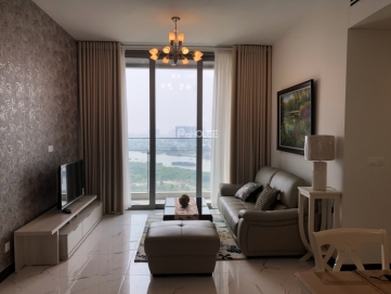river view 2 bedroom apartment for rent at empire city with modern furniture