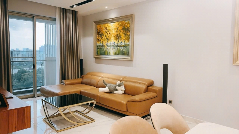 river view 3 bedroom midtown apartment with contemporary interior for rent