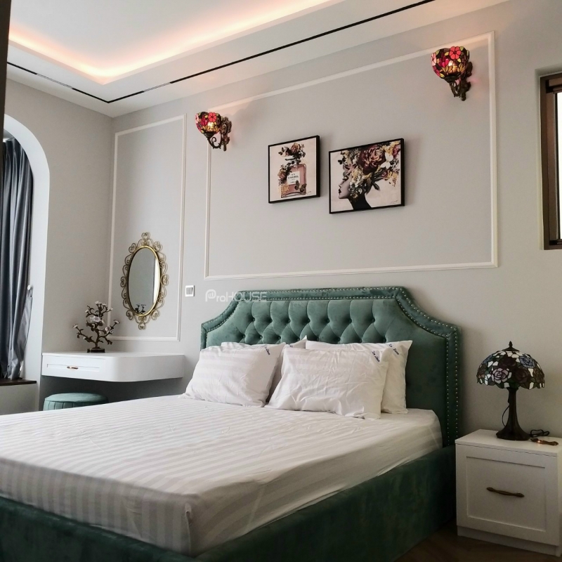 semi classical style apartment for rent in midtown phu my hung with luxury furniture