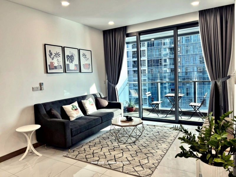 sunwah pearl apartment 2 bedrooms high floor nice view modern furniture for rent