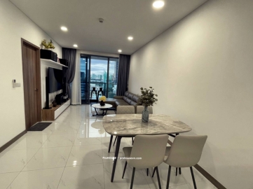 the most beautiful project on nguyen huu canh street million dollar view high class furniture high floor for rent