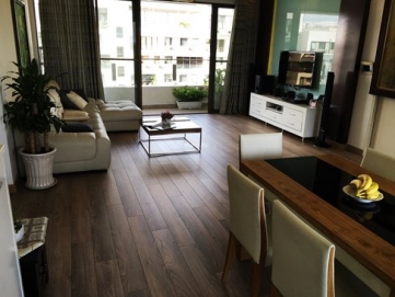 white color furniture apartment for rent in panorama with river view