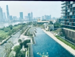 large apartment for rent with direct river view in cove empire city with full amenities